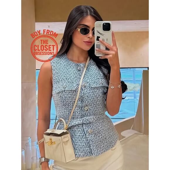 RARE!!! ZARA Textured Vest NWT - Picture 1 of 12